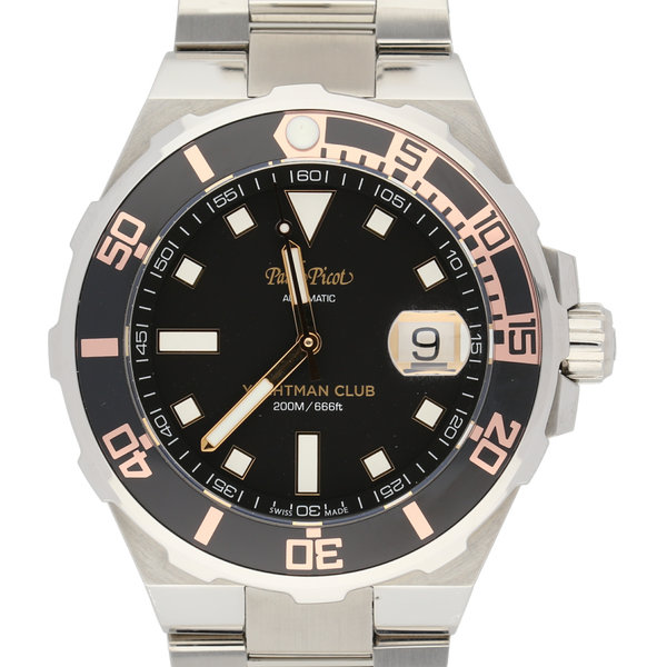 Paul Picot Yachtman club lunetta bicolore nero-oro rosa 1251ZNR