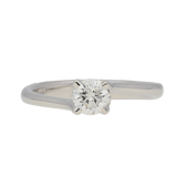 Anello solitario con diamante taglio brillante Ct. 0,52 G-VS2