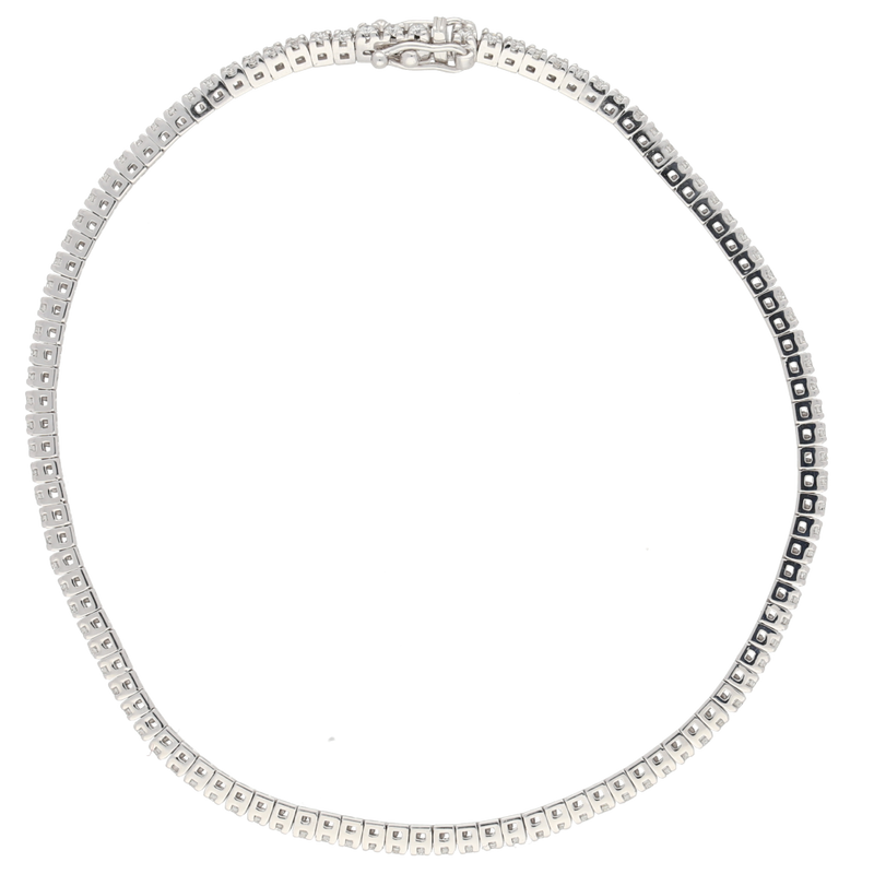 Bracciale tennis in oro bianco e diamanti ct. 0,75 F-SI
