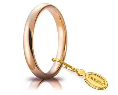 Unoaerre fede comoda 3 mm in oro rosa