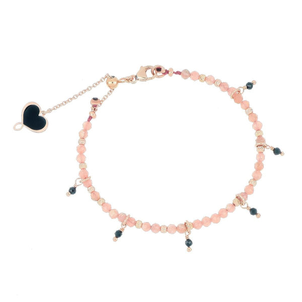 BRACCIALE RODOCROSITE E SPINELLI