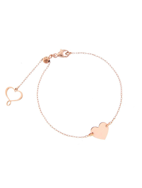 BRACCIALE DI CATENA CON CUORE PICCOLO