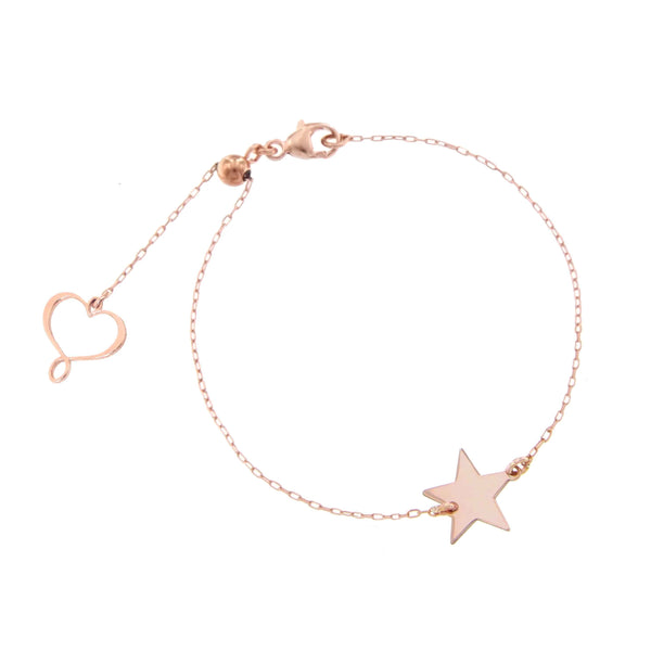 BRACCIALE DI CATENA CON STELLA PICCOLA