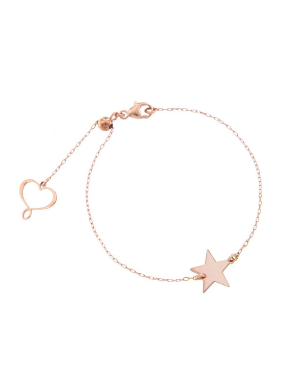 BRACCIALE DI CATENA CON STELLA PICCOLA