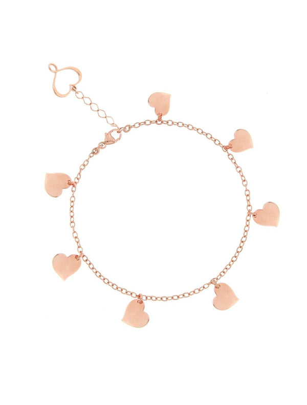BRACCIALE DI CATENA CON SETTE CUORI