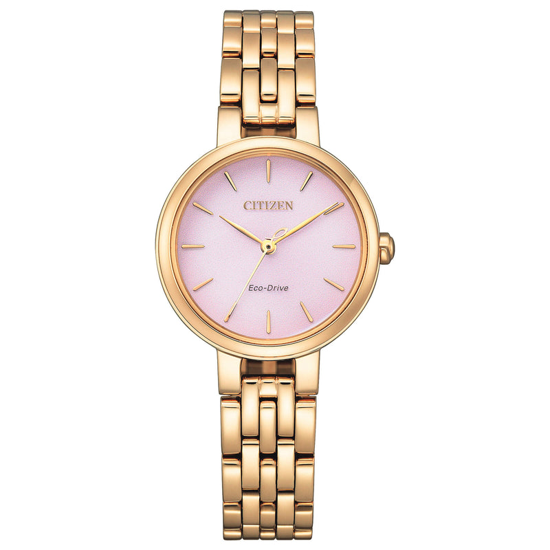 Citizen L donna acciaio pvd oro rosa quadrante rosa