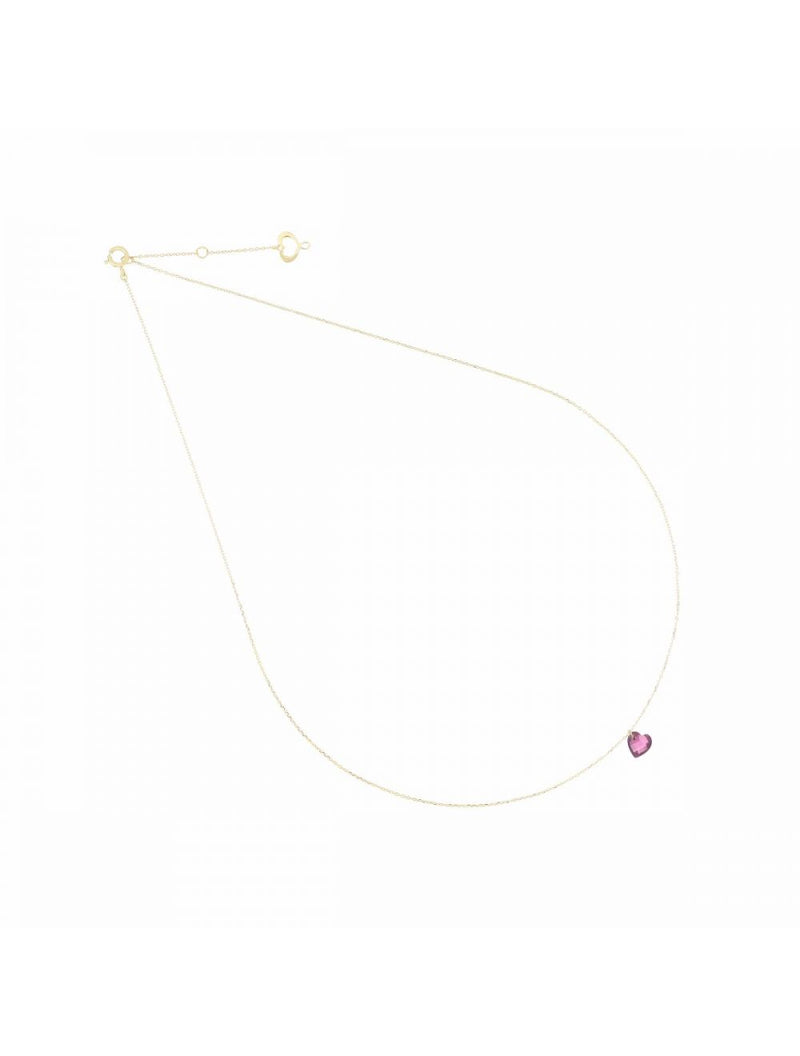 GIROCOLLO 18KT CUORE ROSA GCCUNRO