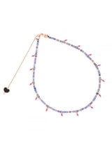GIROCOLLO AZZURRO CON TANZANITE E RUBELLITE GHAFC