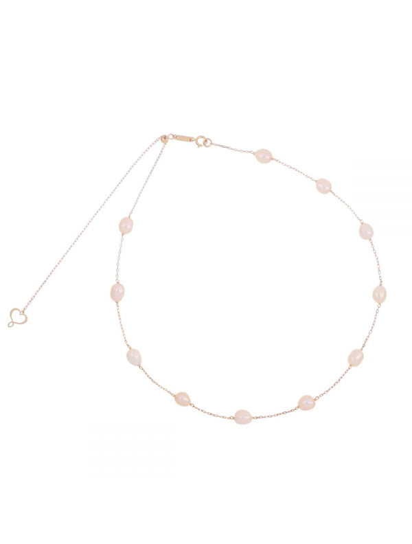 GIROCOLLO 18KT PERLE ROSA