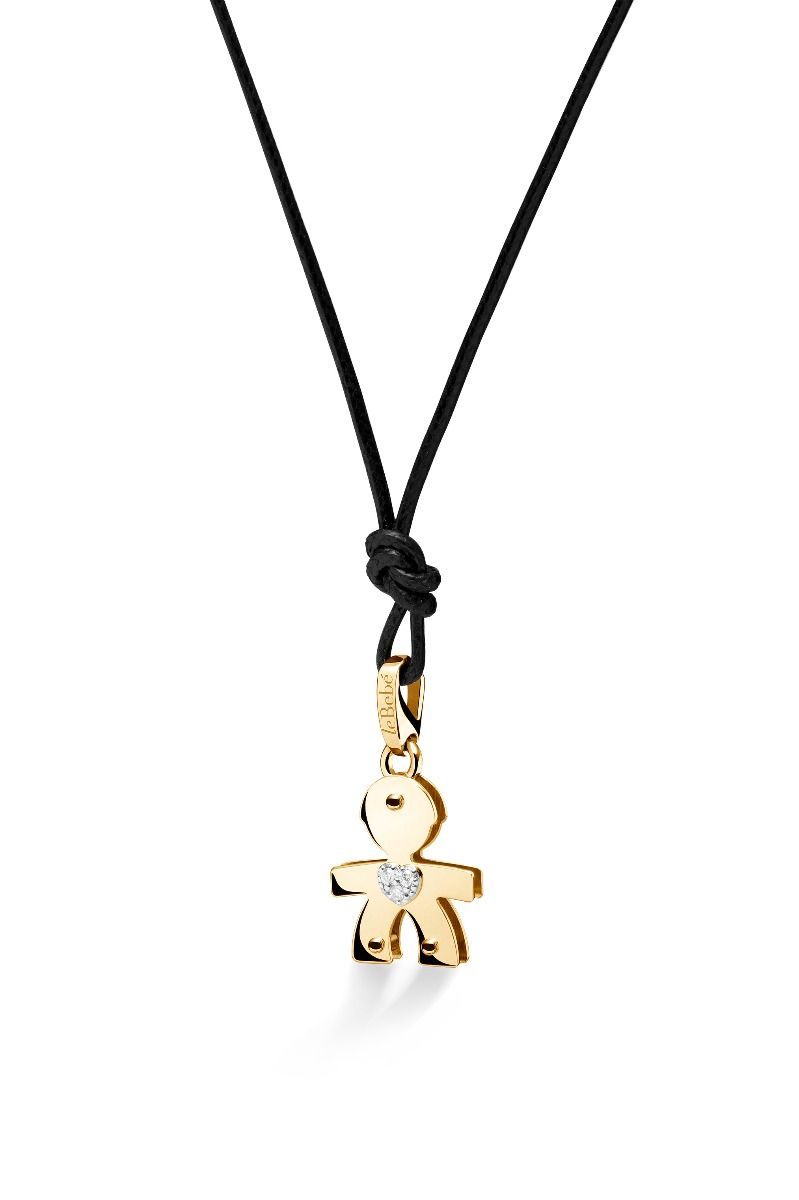 I Diamantini ♡ Ciondolo Bimbo Oro Giallo e Diamanti LBB060