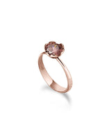 Lovely ♡ Anello Oro Rosa e Rodolite Bordeaux di sintesi