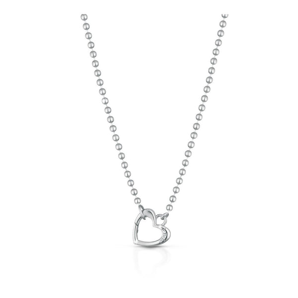 Collana Lock Your Love moschettone cuore argento