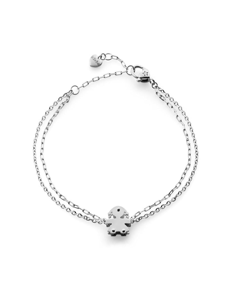 I MINI ♡ BRACCIALE BIMBA ORO BIANCO E DIAMANTINO