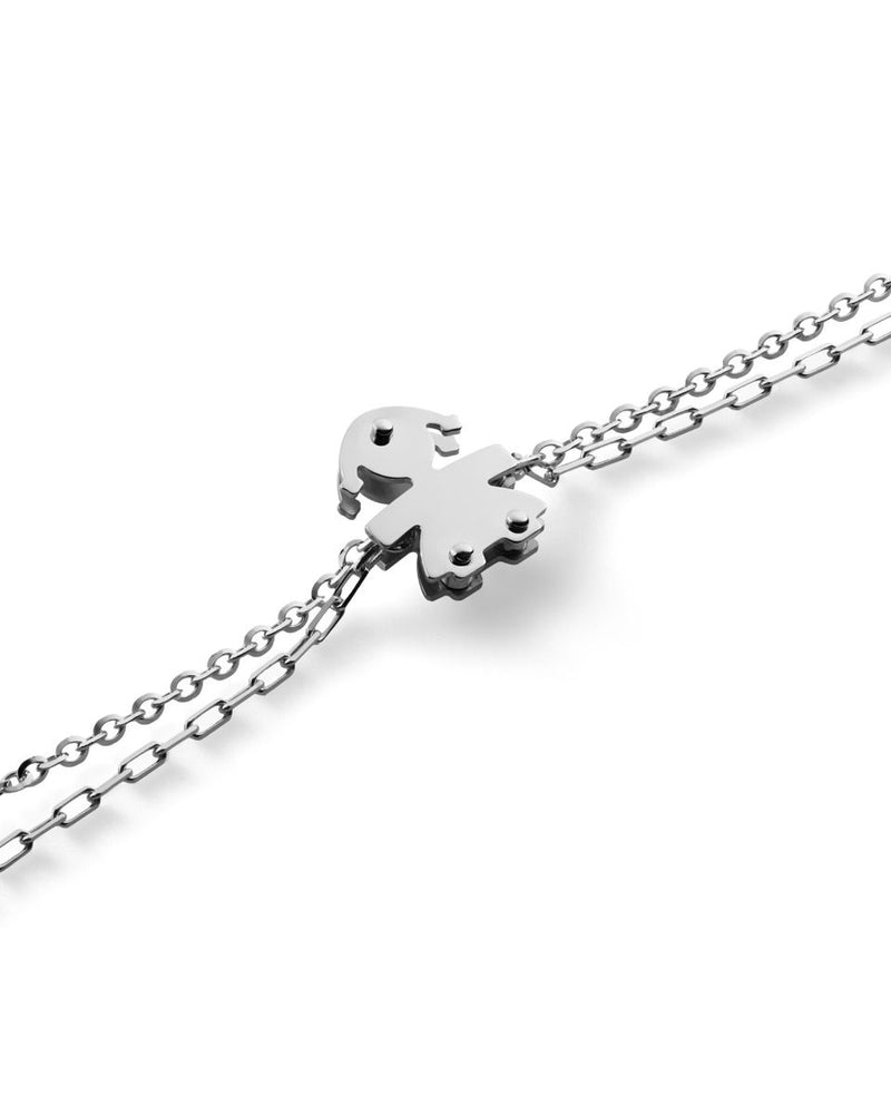 I MINI ♡ BRACCIALE BIMBA ORO BIANCO E DIAMANTINO
