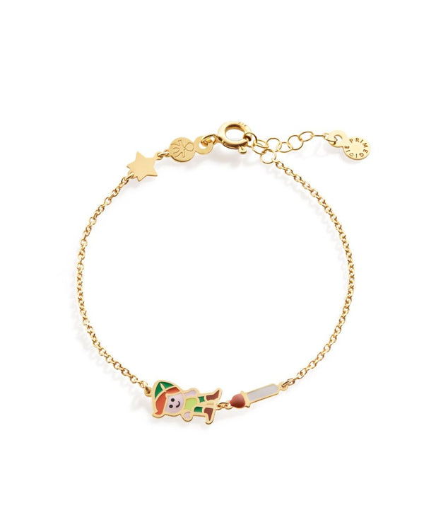 Fiabe ♡ Bracciale Oro Giallo ispirato a Peter Pan PMG099