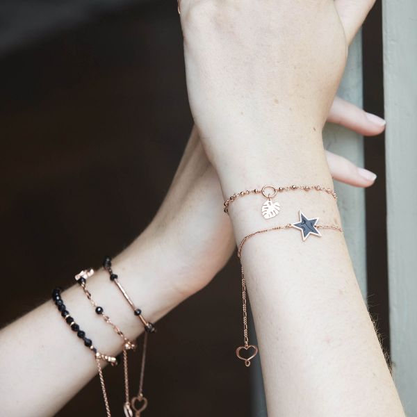 BRACCIALE ROSARIO FOGLIA MONSTERA