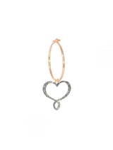 ORECCHINO 18KT CUORE MAMAN POLVERE DIAMANTI CROMO ORPOW9MK