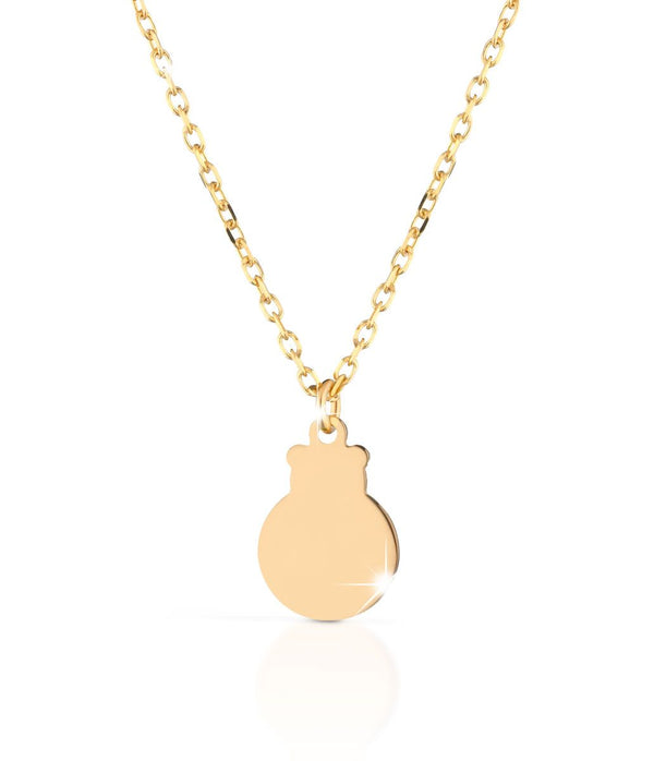Collana in oro giallo con coccinella smaltata