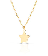 Collana in oro giallo con stella smaltata