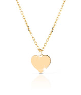 Collana in oro giallo con cuore smaltato