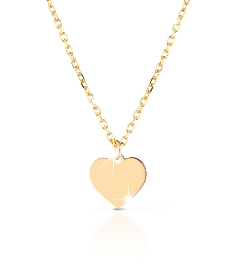 Collana in oro giallo con cuore smaltato