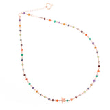GIROCOLLO CON PIETRE MULTI COLOR E STELLA IN LASTRA RP003MU