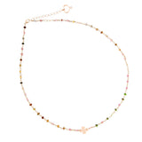 ROSARIO TORMALINA MULTICOLOR E QUADRIFOGLIO RP009TO